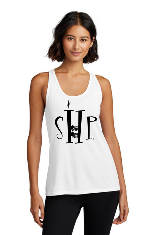 WOMEN'S Performance UV Tank (WHITE) - "SHP" LOGO