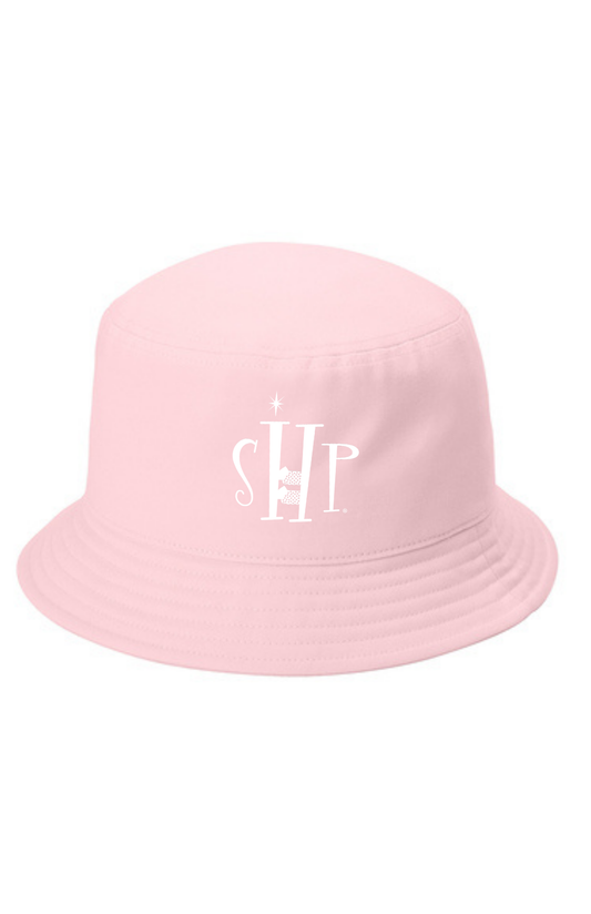 Twill Short Brim Bucket Hat w/ Embroidery (CLOUD PINK) - "SHP" Logo