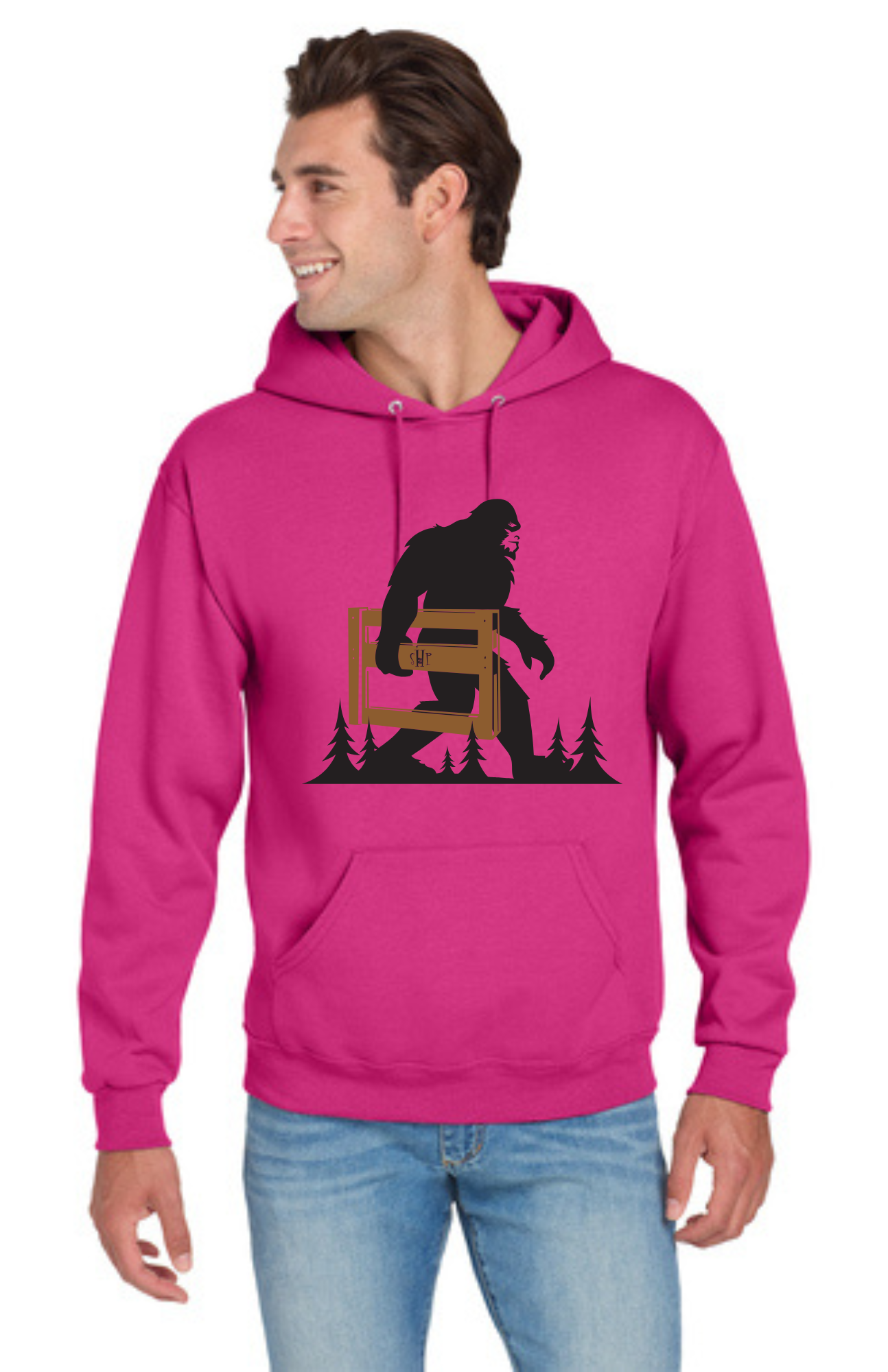 Legacy - ADULT Hoodie - "Sasquatch" (CYBER PINK)