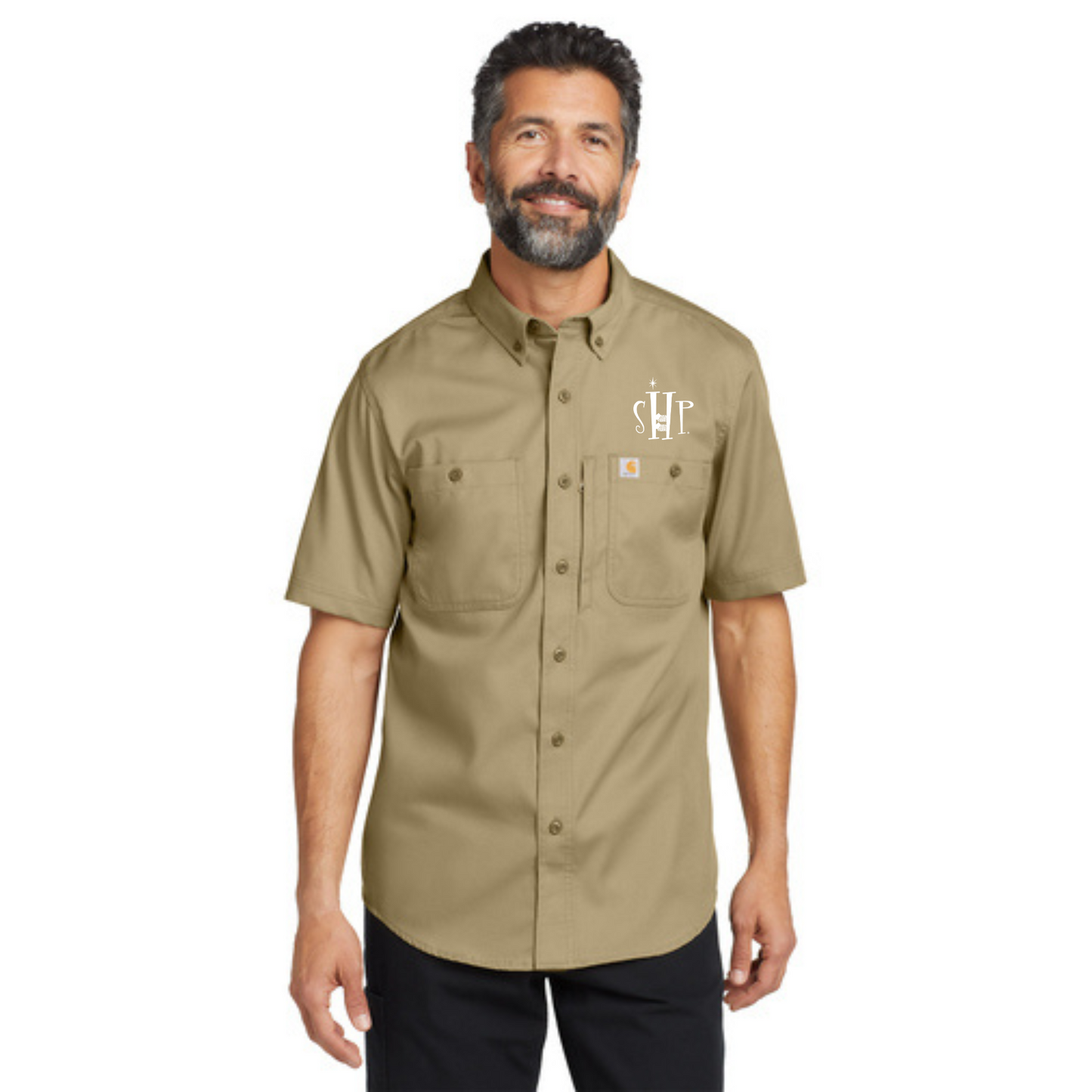 "New" CARHARTT Rugged Short Sleeve Shirts - SHP Logo Embroidery