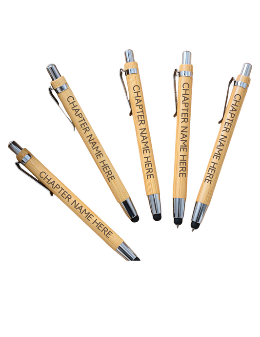 CHAPTER - Bamboo Pen with Stylus Tip w/ Laser Engraving