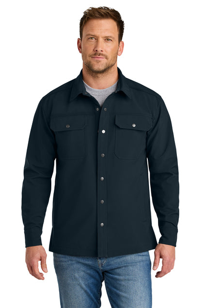 CornerStone Soft Shell Shirt Jacket (NAVY) w/ Embroidery