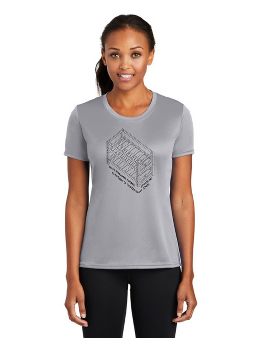 LEGACY - (WOMEN’S) Short Sleeve UV Performance Shirt (SILVER) - "SHELDON" LOGO
