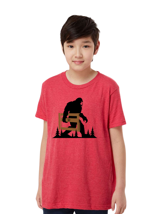 LEGACY - YOUTH Tee (RED) - “SASQUATCH" LOGO