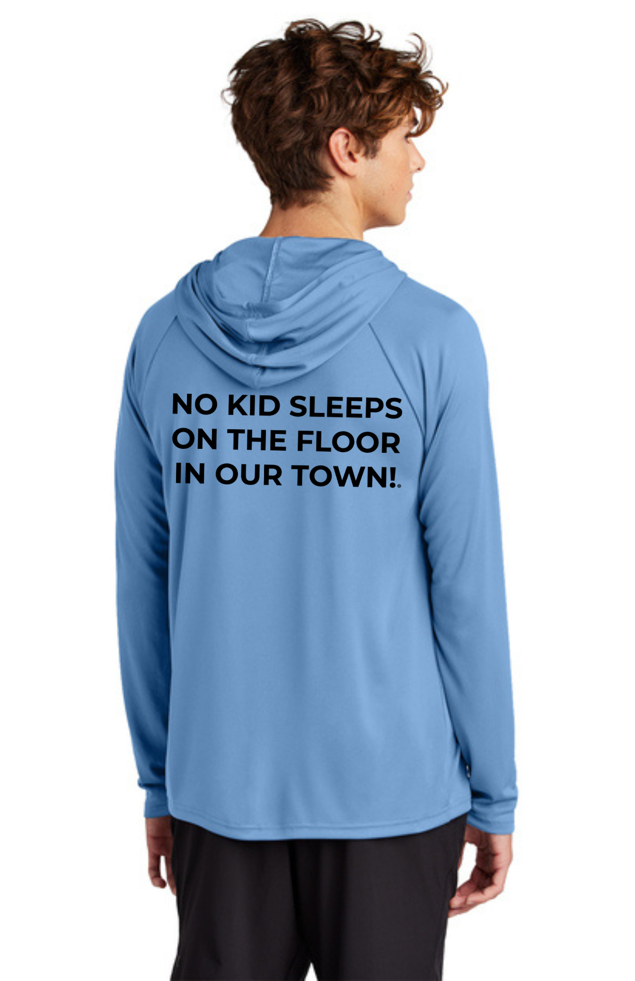 Chapter - ADULT UV Hooded Performance Pullover (CAROLINA BLUE) - "CHAPTER NAME"