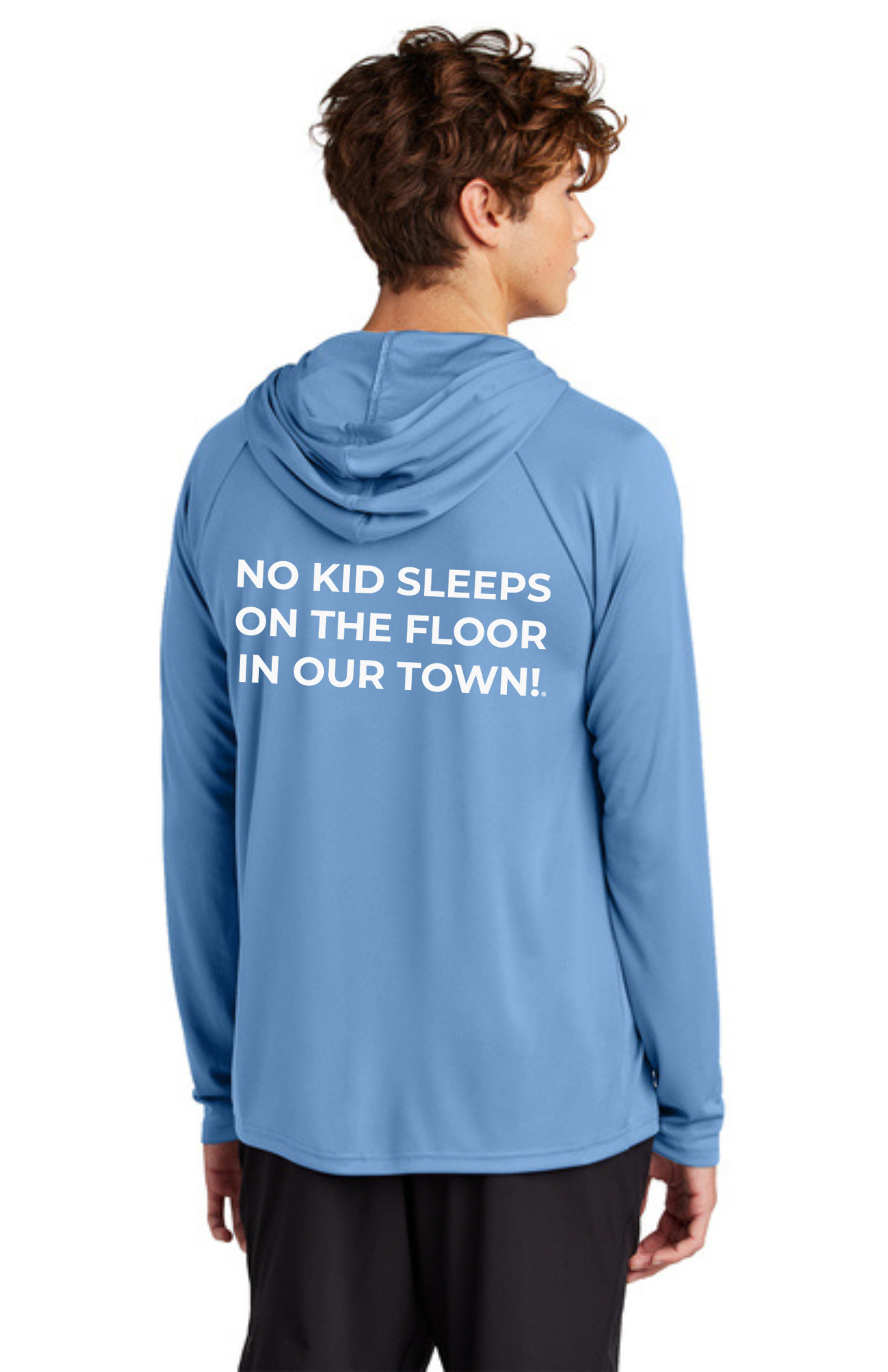 Chapter - ADULT UV Hooded Performance Pullover (CAROLINA BLUE) - "CHAPTER NAME"