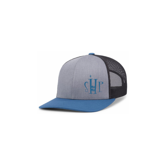 Snap Back Hat with SHP Logo Embroidery (Grey/blue) - All Colors