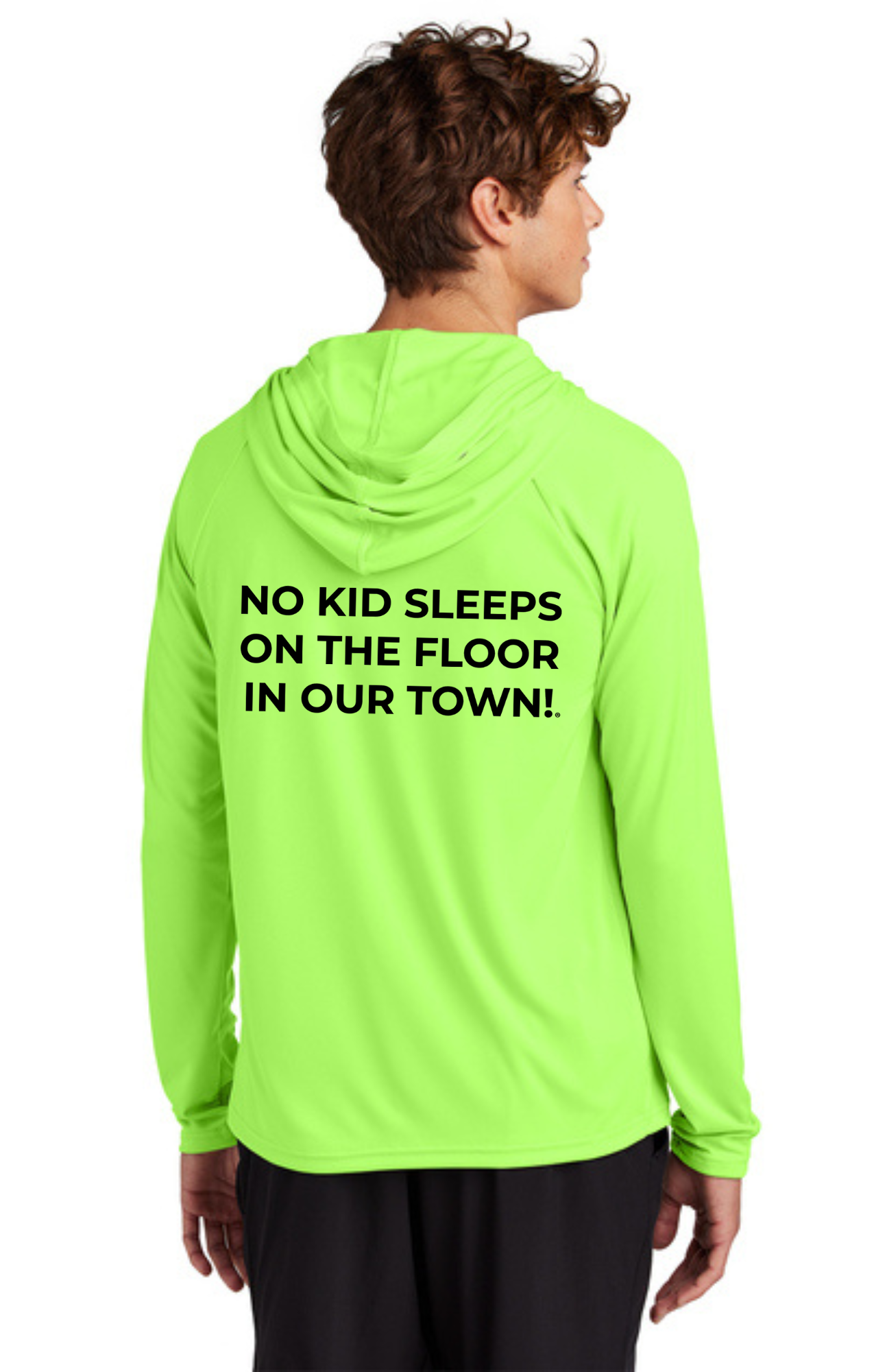 Chapter - ADULT UV Hooded Performance Pullover (NEON GREEN) - "CHAPTER NAME"