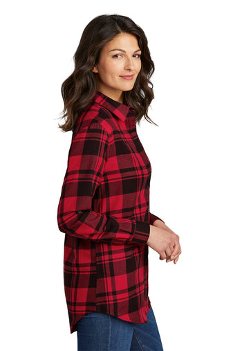 "NEW" Womens SHP Long Sleeve Flannel Tunic Shirt