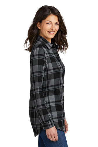 "NEW" Womens SHP Long Sleeve Flannel Tunic Shirt