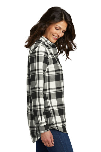 "NEW" Womens SHP Long Sleeve Flannel Tunic Shirt