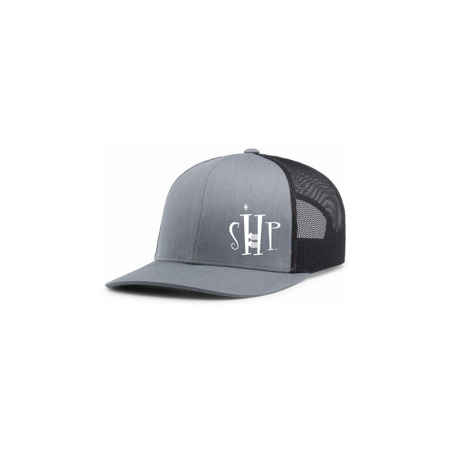 Snap Back Hat with SHP Logo Embroidery (HeatherGrey/Black) - All Colors