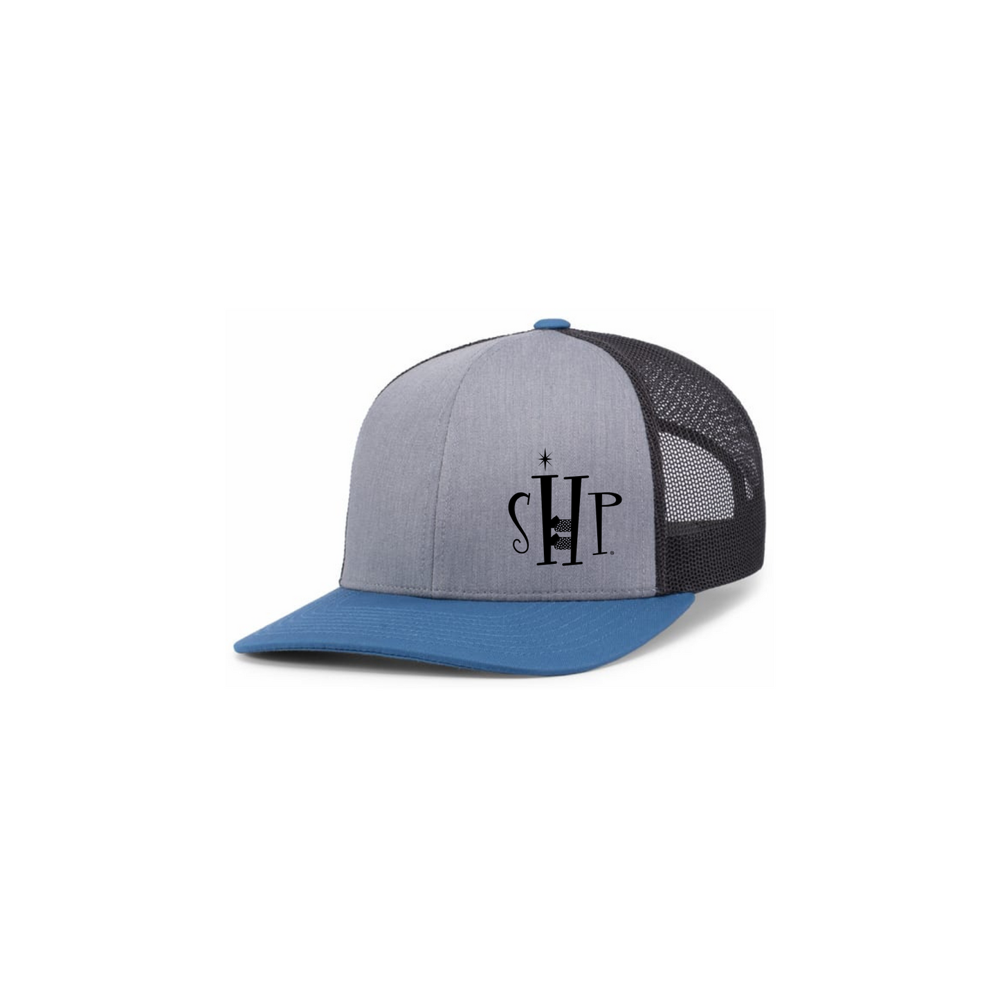 Snap Back Hat with SHP Logo Embroidery (Grey/blue) - All Colors