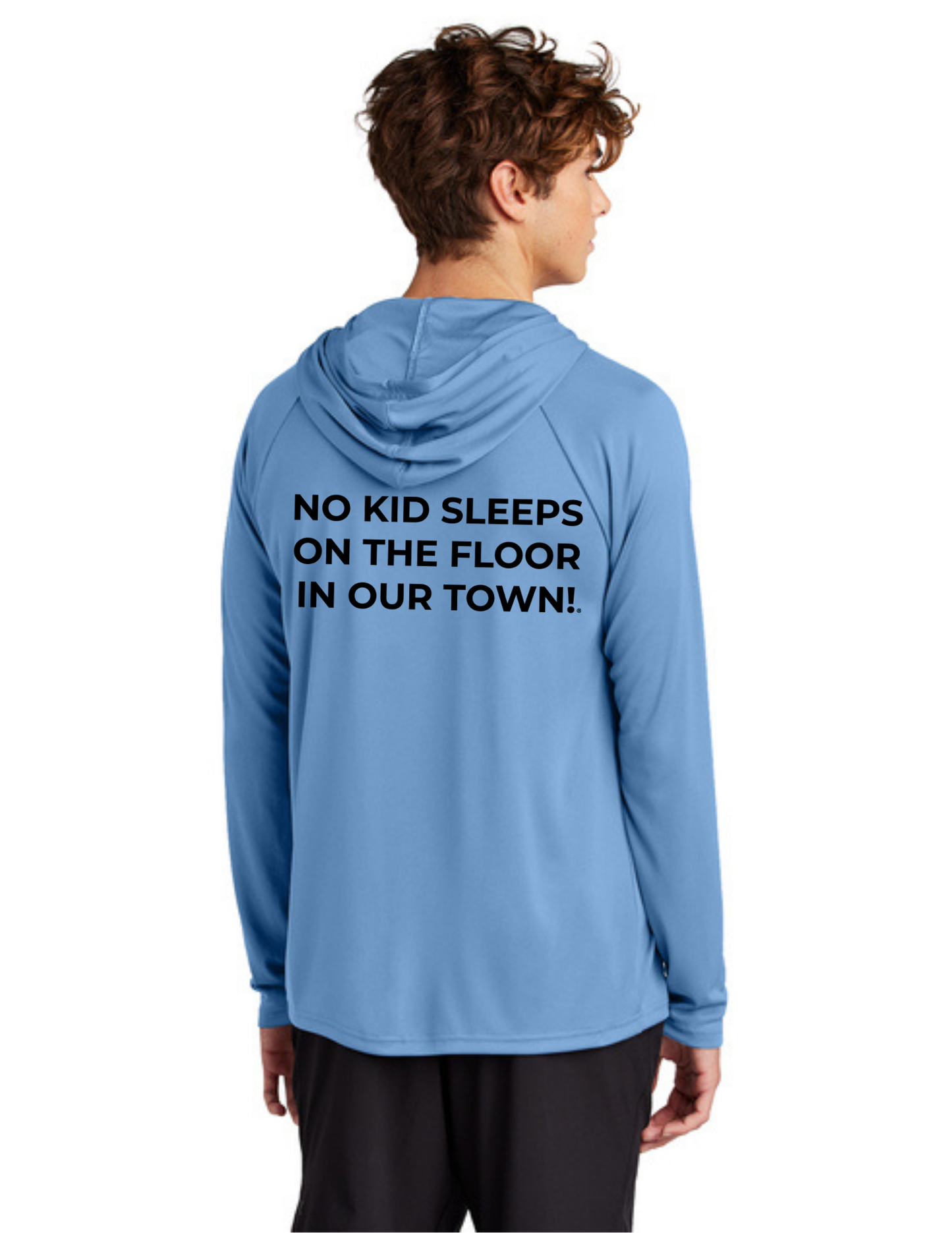 BAA 2025 - ADULT'S Hooded Performance Pullover - "Official BAA Logo" (CAROLINA BLUE)