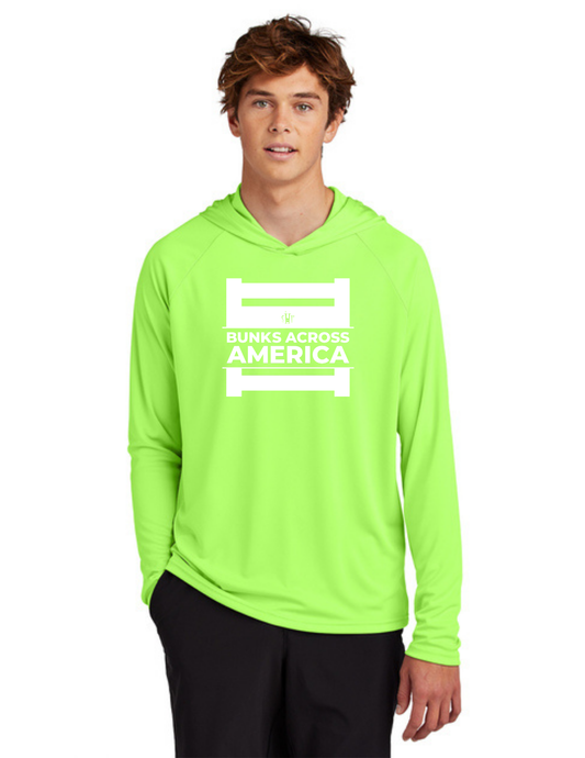 BAA 2025 - ADULT'S Hooded Performance Pullover - "Official BAA Logo" (NEON GREEN)