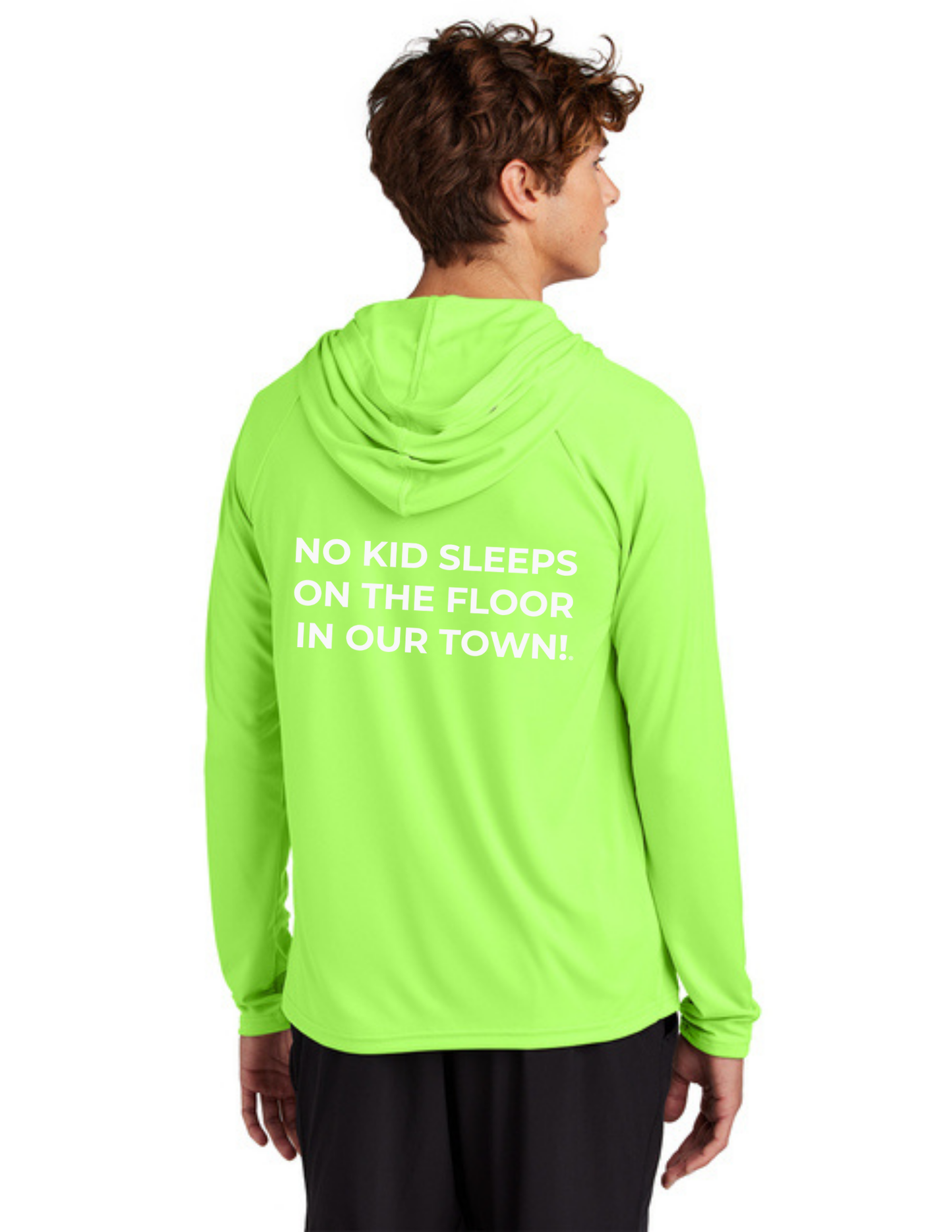 BAA 2025 - ADULT'S Hooded Performance Pullover - "Official BAA Logo" (NEON GREEN)
