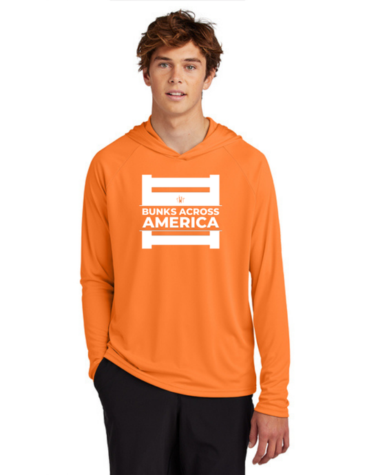 BAA 2025 - ADULT'S Hooded Performance Pullover - "Official BAA Logo" (NEON ORANGE)