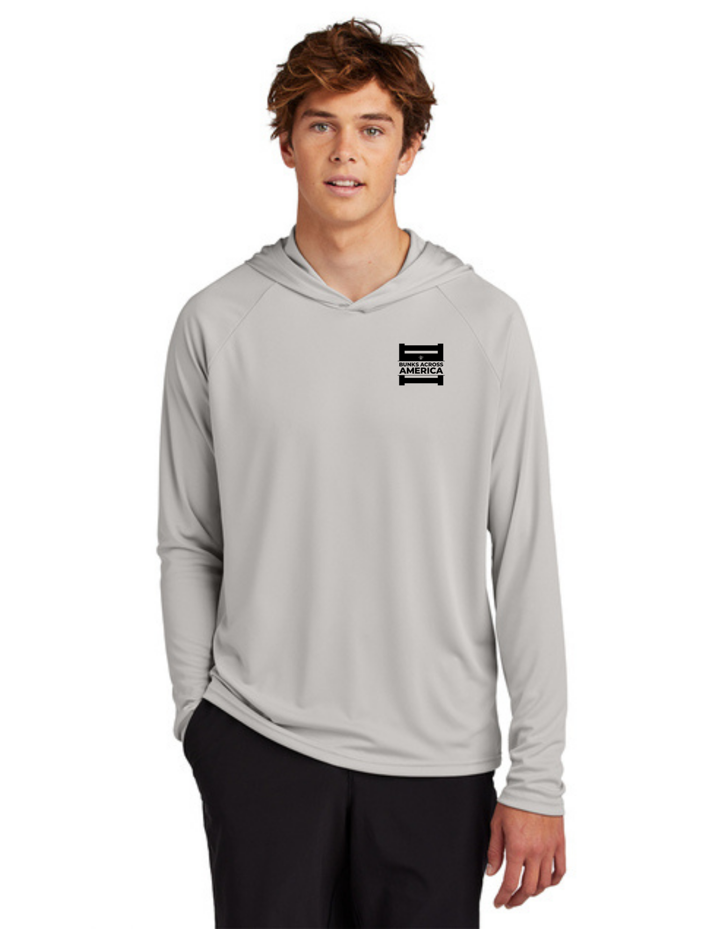 BAA 2025 - ADULT'S Hooded Performance Pullover - "Official BAA Logo" (SILVER)