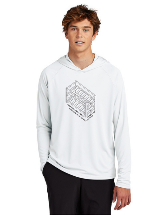 LEGACY - Hooded Performance UV Pullover (WHITE) - "SHELDON" LOGO