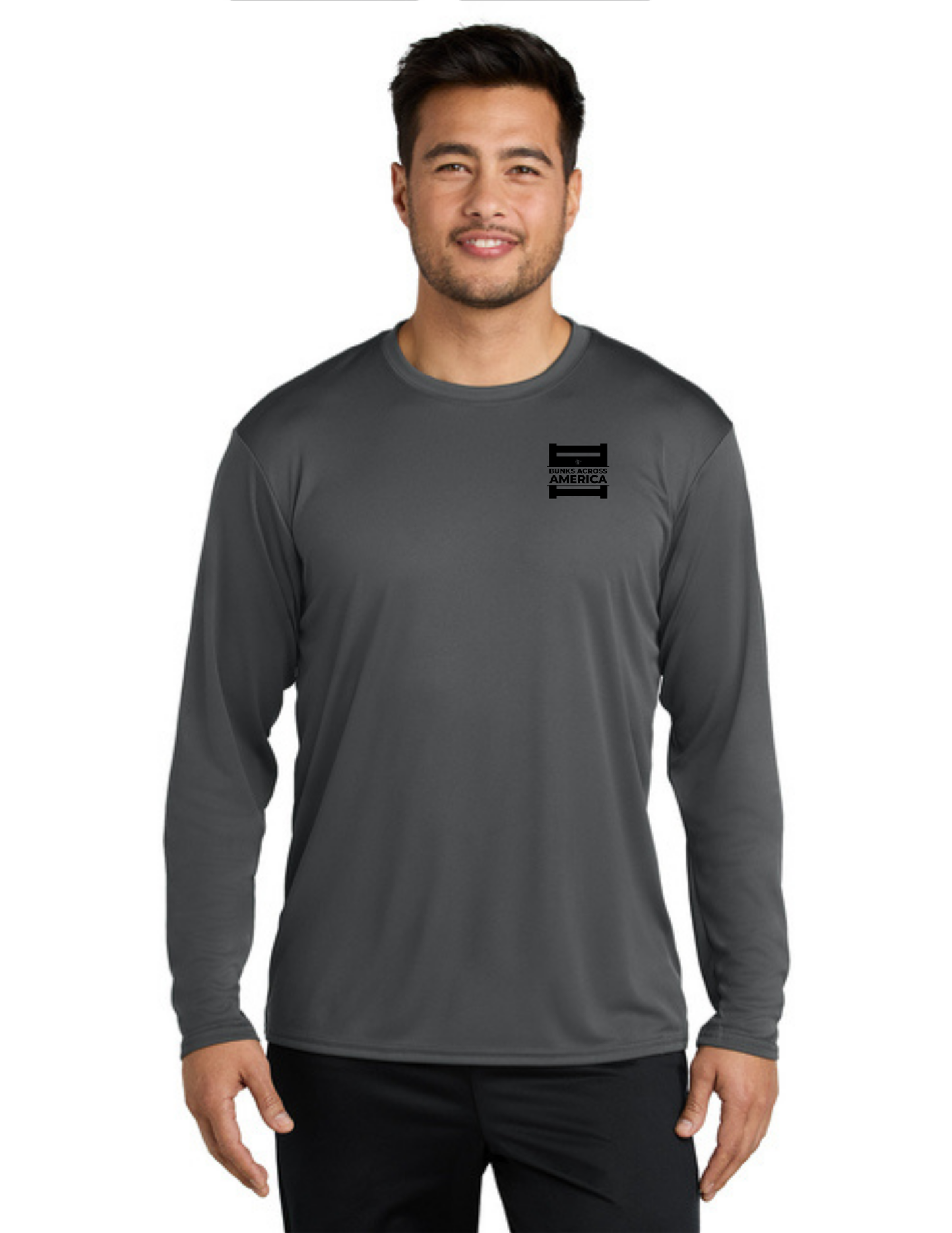 BAA 2025 - ADULT'S Long Sleeve Performance UV Shirt - "Official BAA Logo" (CHARCOAL)
