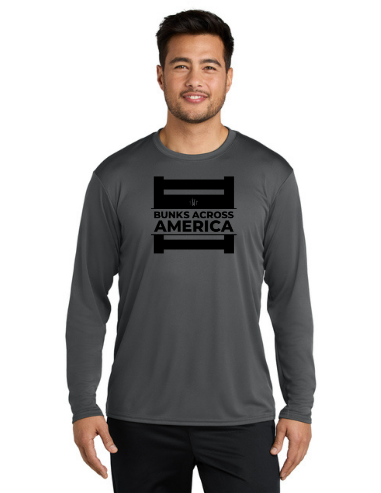 BAA 2025 - ADULT'S Long Sleeve Performance UV Shirt - "Official BAA Logo" (CHARCOAL)