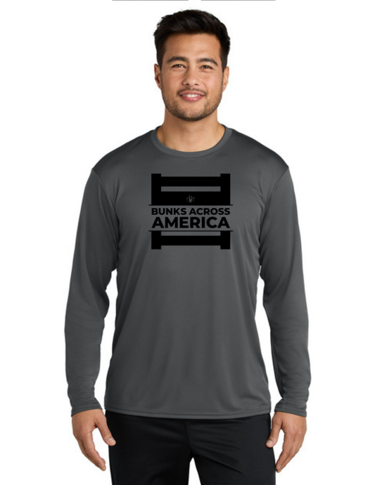 BAA 2025 - ADULT'S Long Sleeve Performance UV Shirt - "Official BAA Logo" (CHARCOAL)