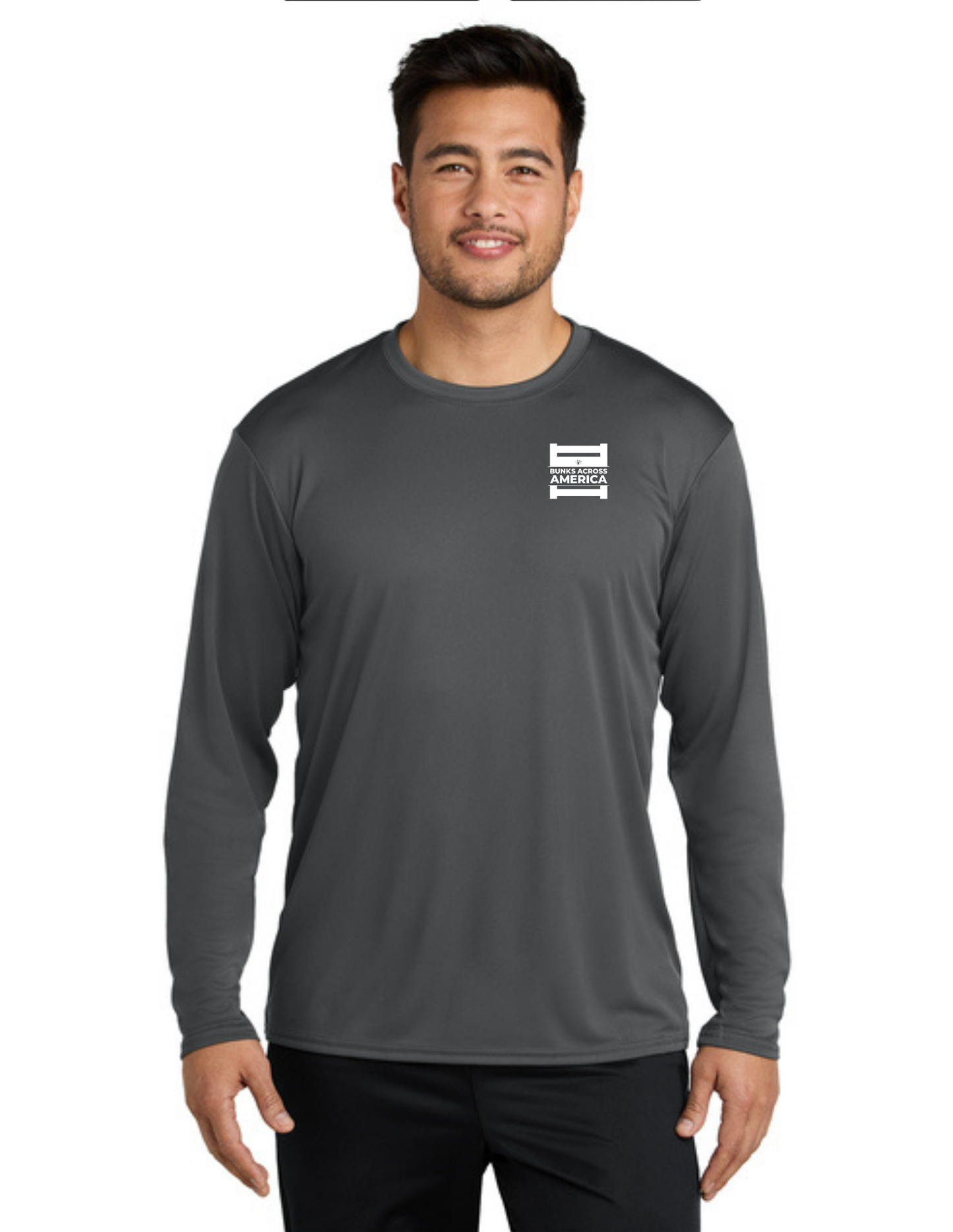 BAA 2025 - ADULT'S Long Sleeve Performance UV Shirt - "Official BAA Logo" (CHARCOAL)