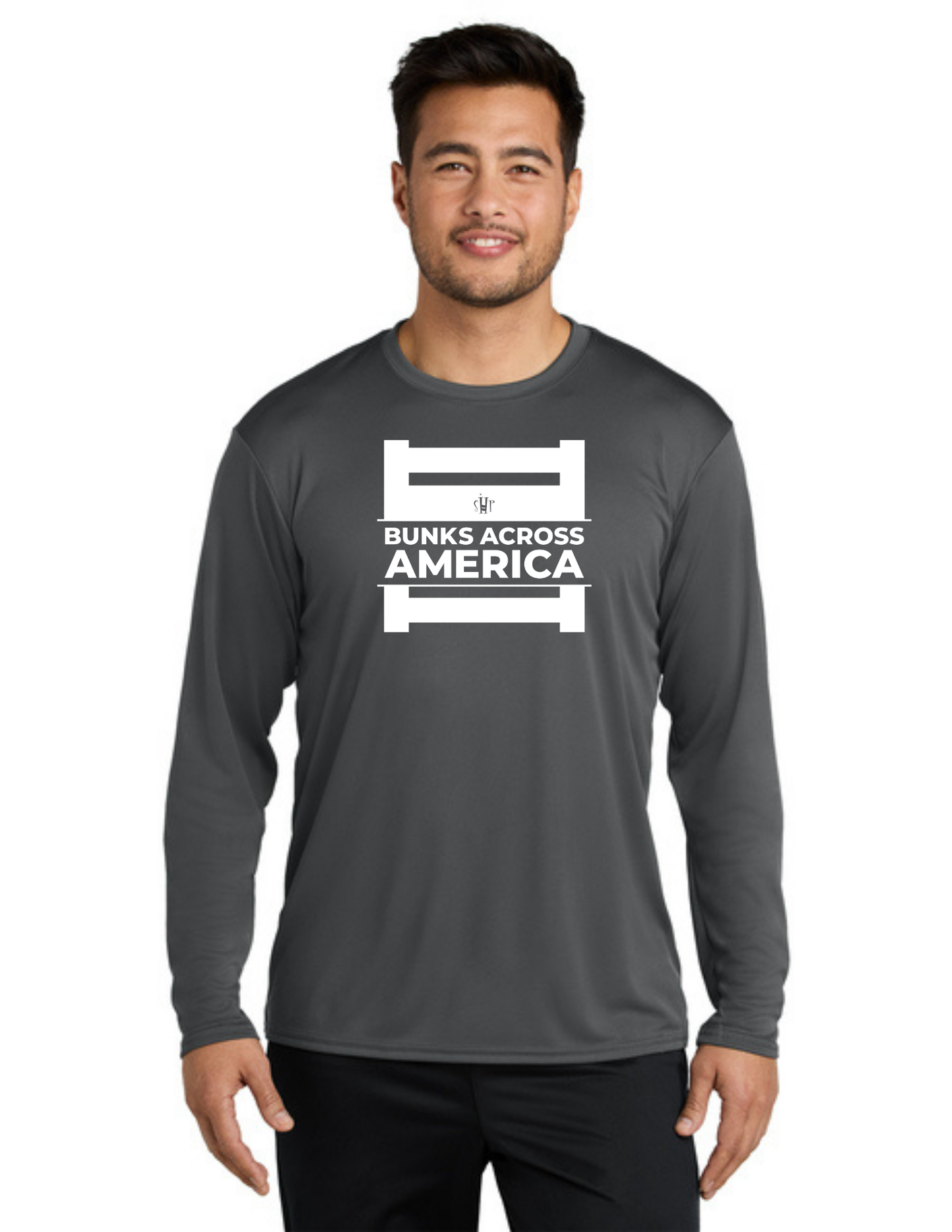 BAA 2025 - ADULT'S Long Sleeve Performance UV Shirt - "Official BAA Logo" (CHARCOAL)