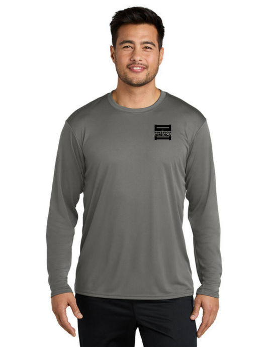 BAA 2025 - ADULT'S Long Sleeve Performance UV Shirt - "Official BAA Logo" (GREY CONCRETE)