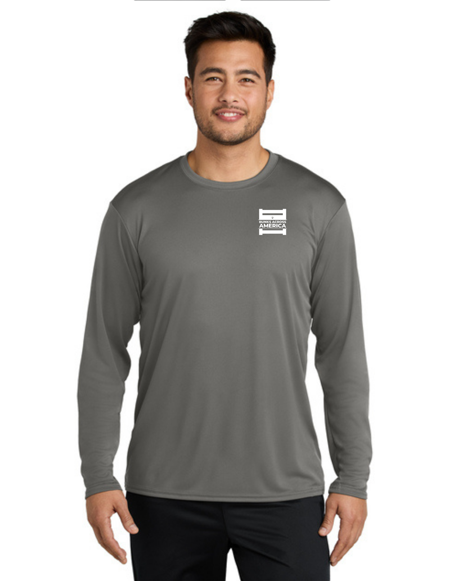 BAA 2025 - ADULT'S Long Sleeve Performance UV Shirt - "Official BAA Logo" (GREY CONCRETE)