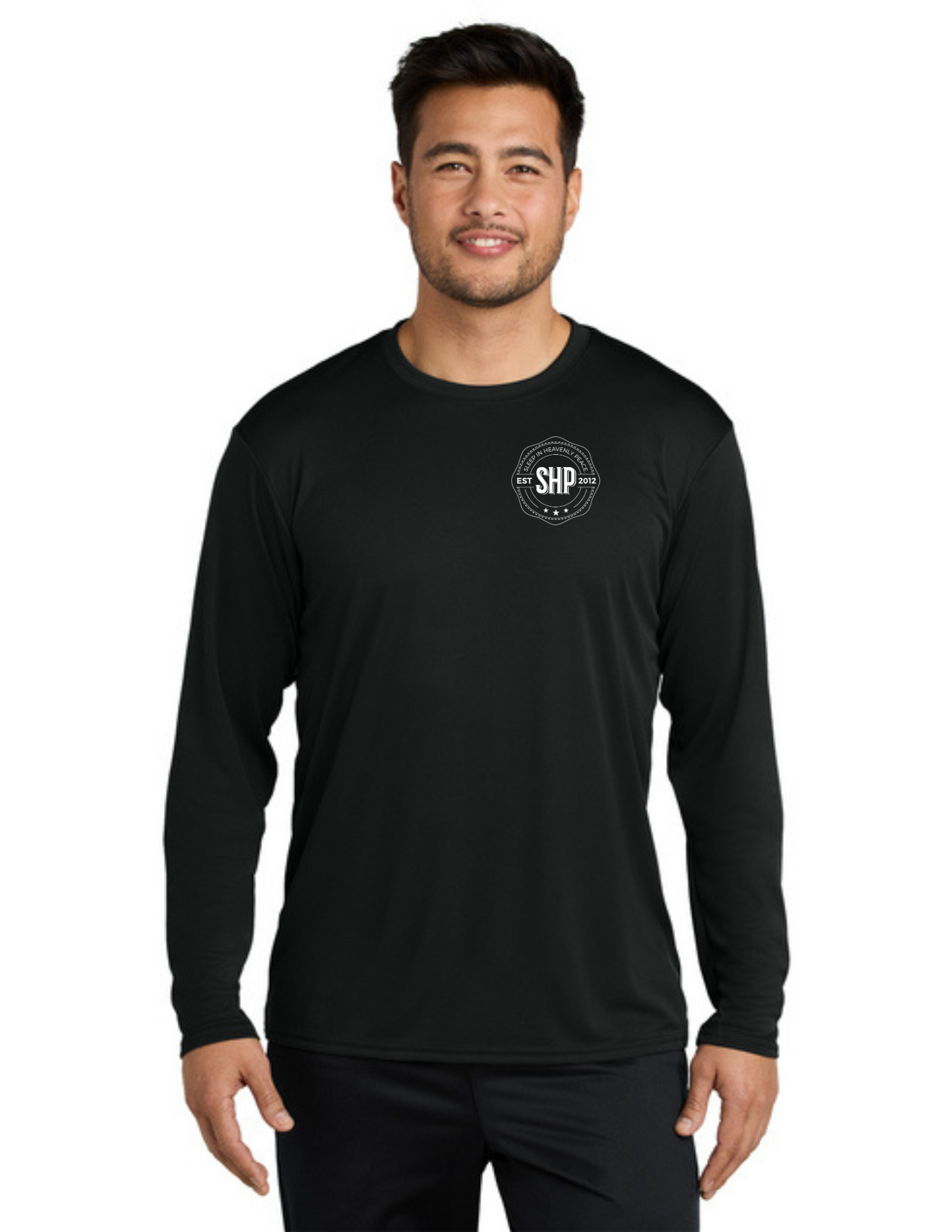 LEGACY - Long Sleeve Performance UV Shirt (JET BLACK)  - "ESTABLISHED" LOGO