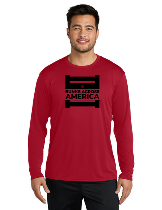 BAA 2025 - ADULT'S Long Sleeve Performance UV Shirt - "Official BAA Logo" (RED)