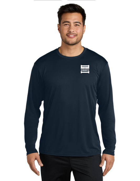 BAA 2025 - ADULT'S Long Sleeve Performance UV Shirt - "Official BAA Logo" (TRUE NAVY)