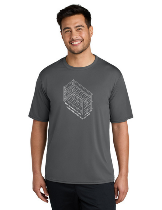 LEGACY - Short Sleeve UV Performance Shirt (CHARCOAL) - "SHELDON" LOGO
