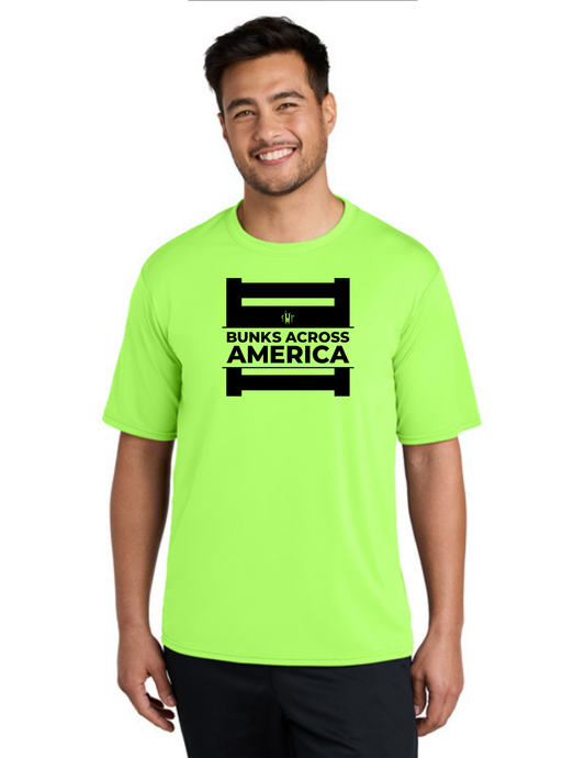 BAA 2025 - ADULT'S Performance UV Short Sleeve - "Official BAA Logo" (NEON GREEN)