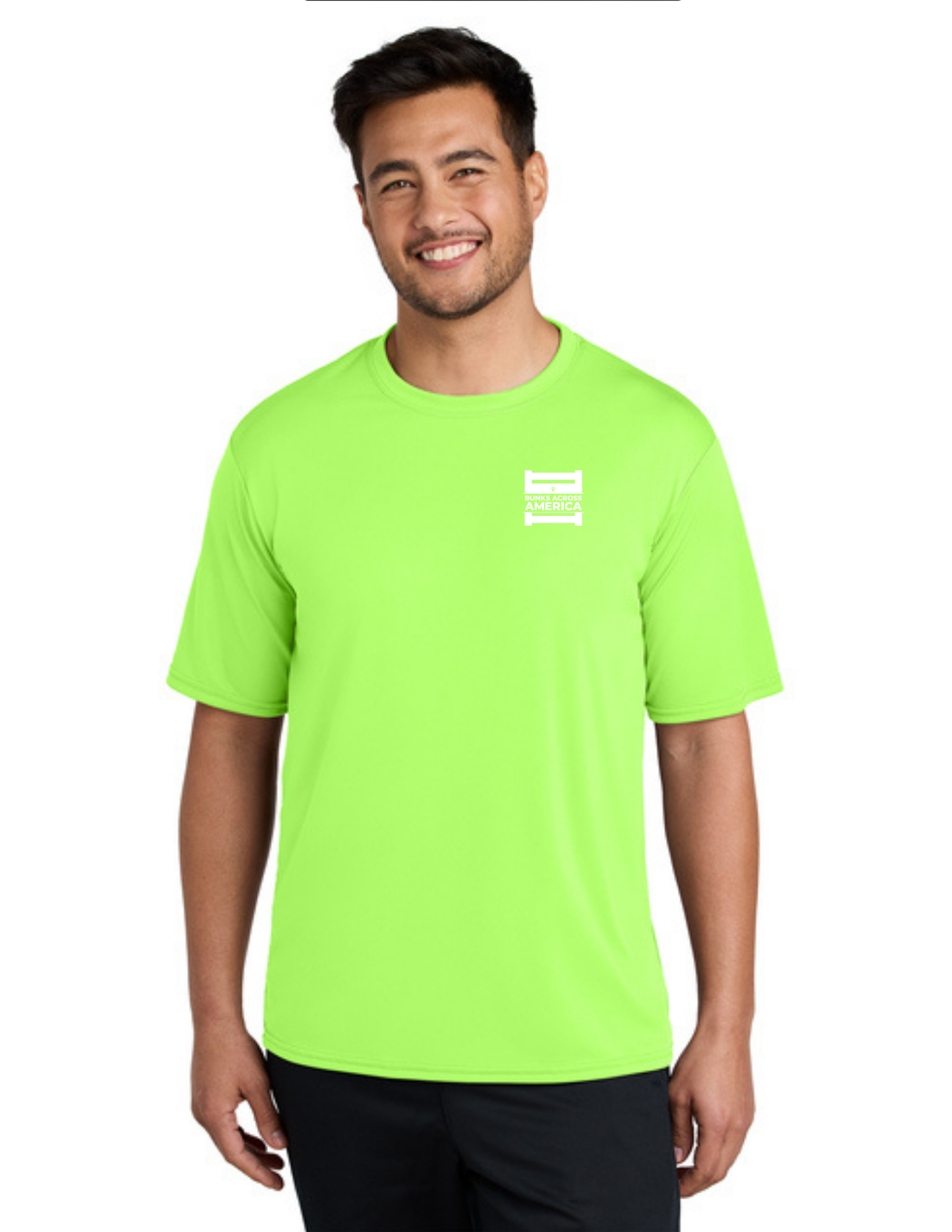 BAA 2025 - ADULT'S Performance UV Short Sleeve - "Official BAA Logo" (NEON GREEN)
