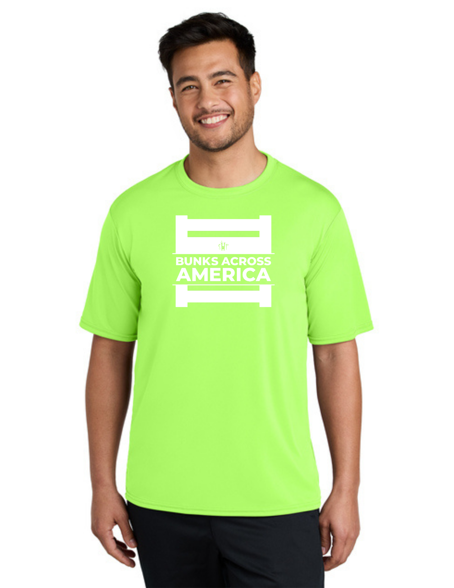 BAA 2025 - ADULT'S Performance UV Short Sleeve - "Official BAA Logo" (NEON GREEN)