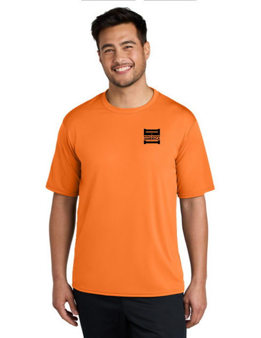 BAA 2025 - ADULT'S Performance UV Short Sleeve - "Official BAA Logo" (NEON ORANGE)