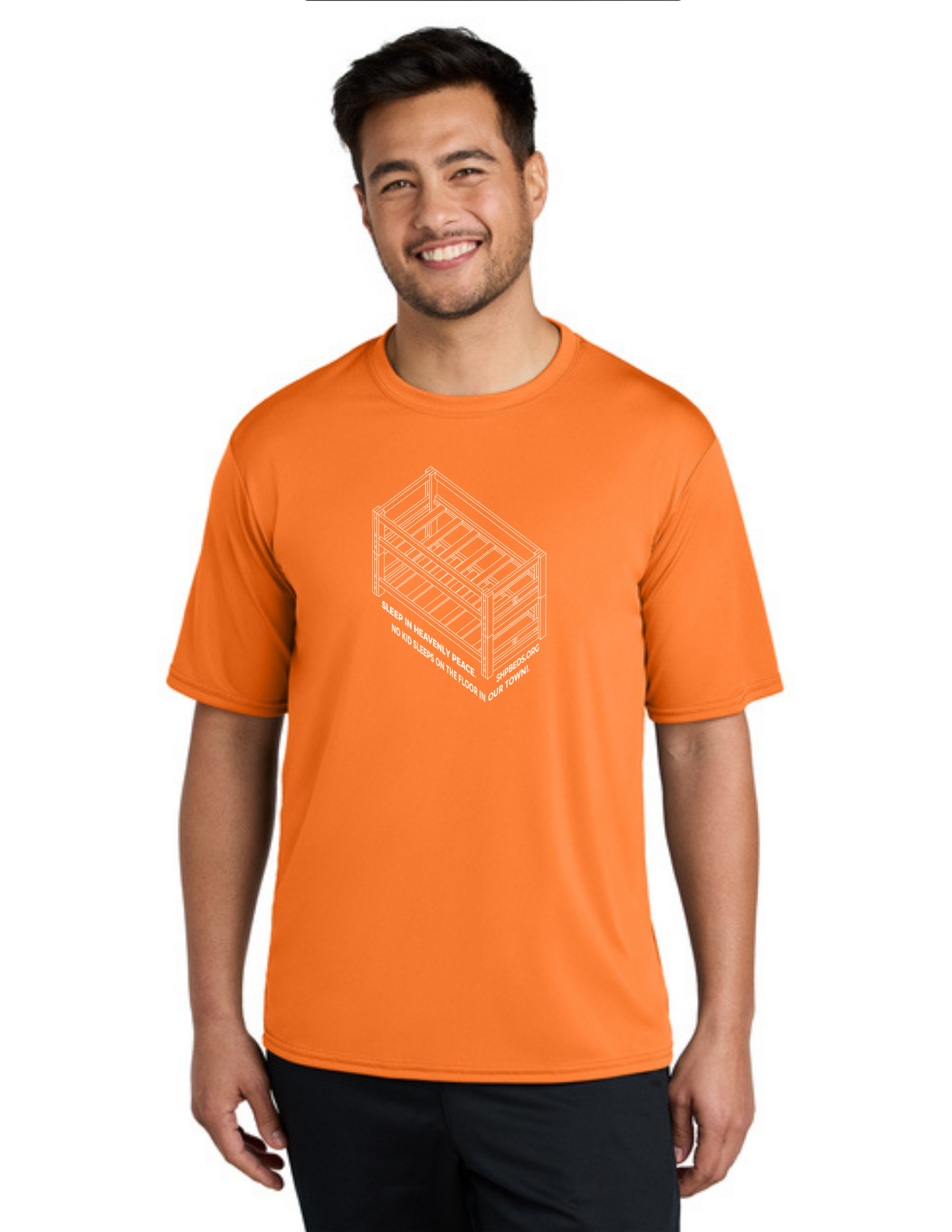 LEGACY - Short Sleeve UV Performance Shirt (NEON ORANGE) - "SHELDON" LOGO