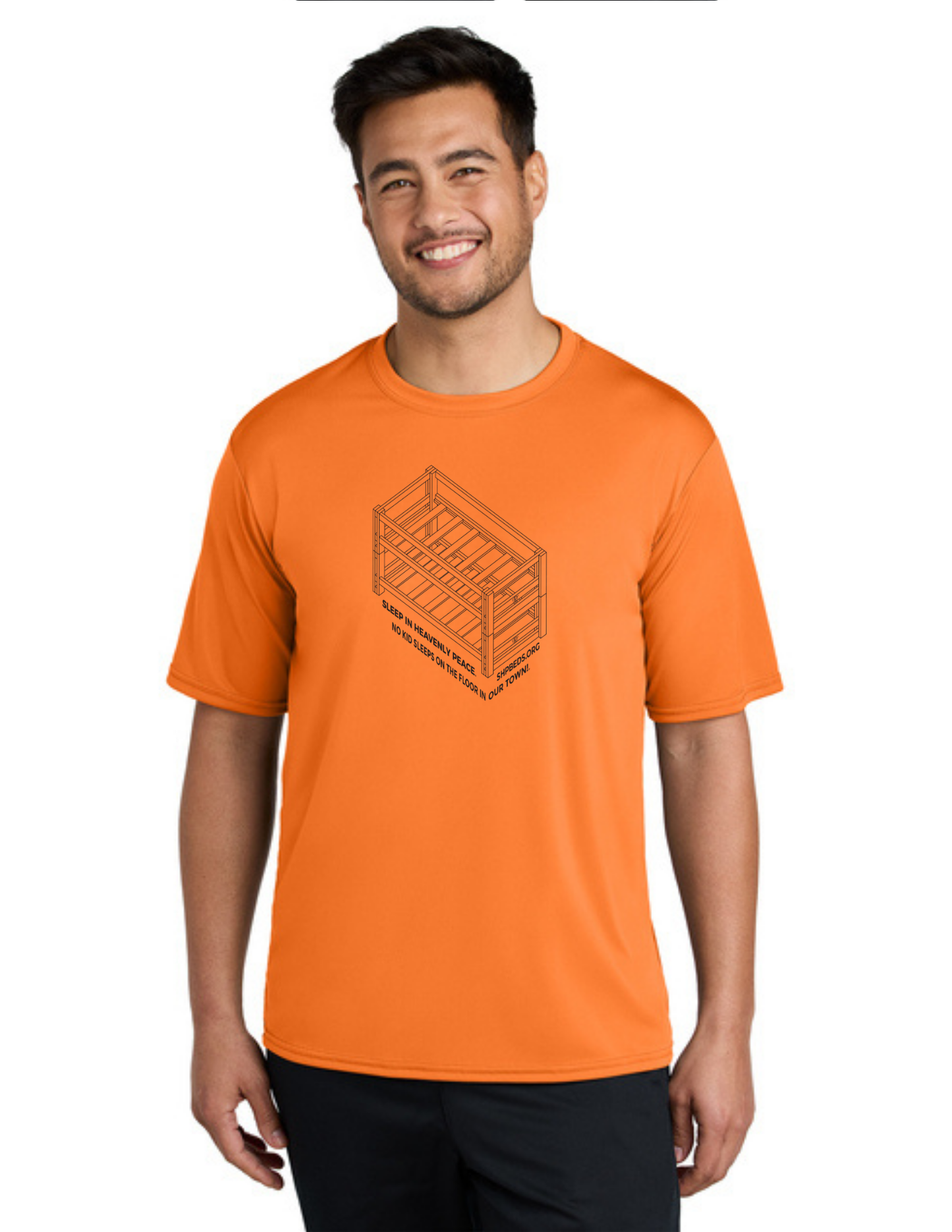 LEGACY - Short Sleeve UV Performance Shirt (NEON ORANGE) - "SHELDON" LOGO