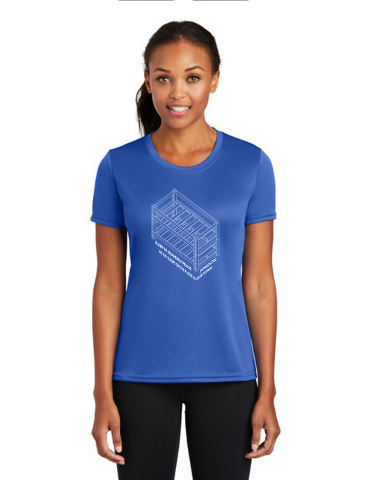 LEGACY - (WOMEN’S) Short Sleeve UV Performance Shirt (ROYAL) - "SHELDON" LOGO