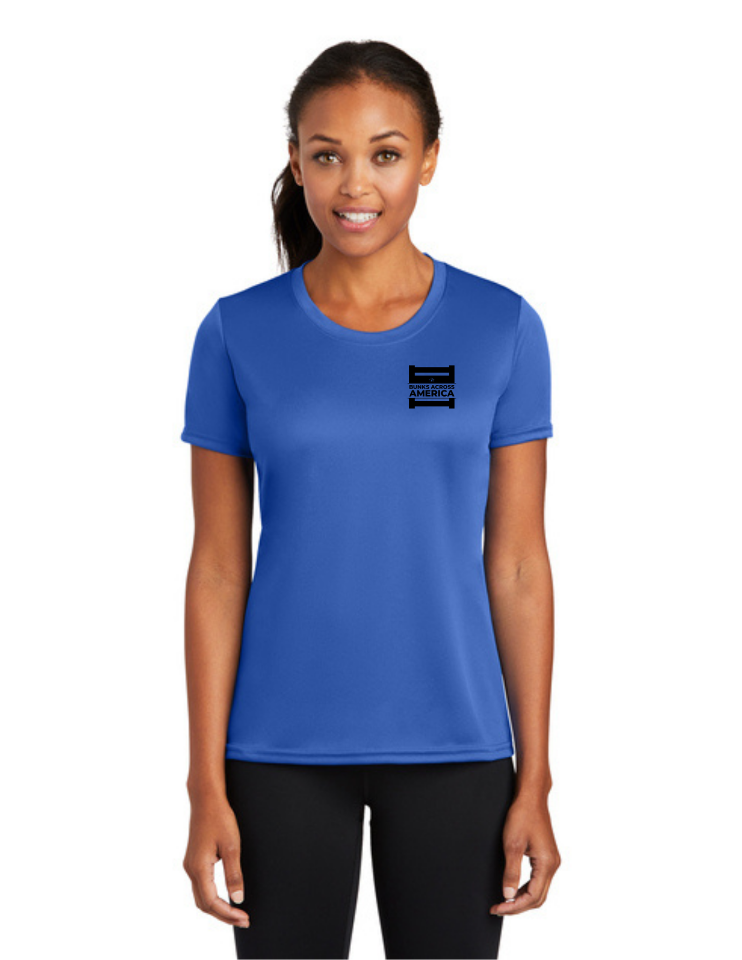BAA 2025 - WOMEN'S Performance UV Short Sleeve - "Official BAA Logo" (ROYAL)