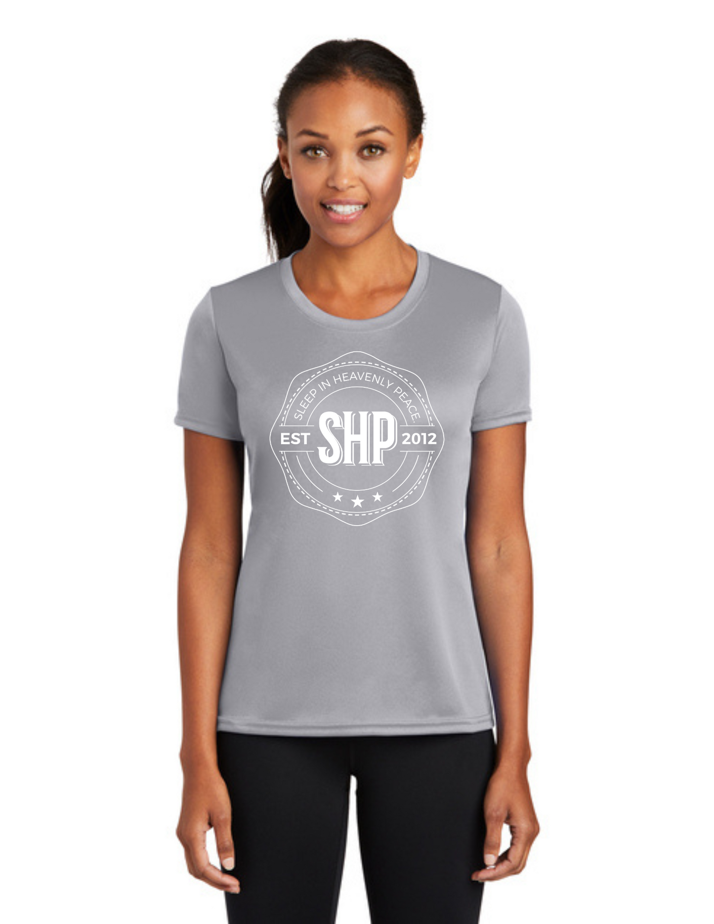 LEGACY - (WOMEN’S) Short Sleeve UV Performance Shirt (SILVER) - "ESTABLISHED" LOGO