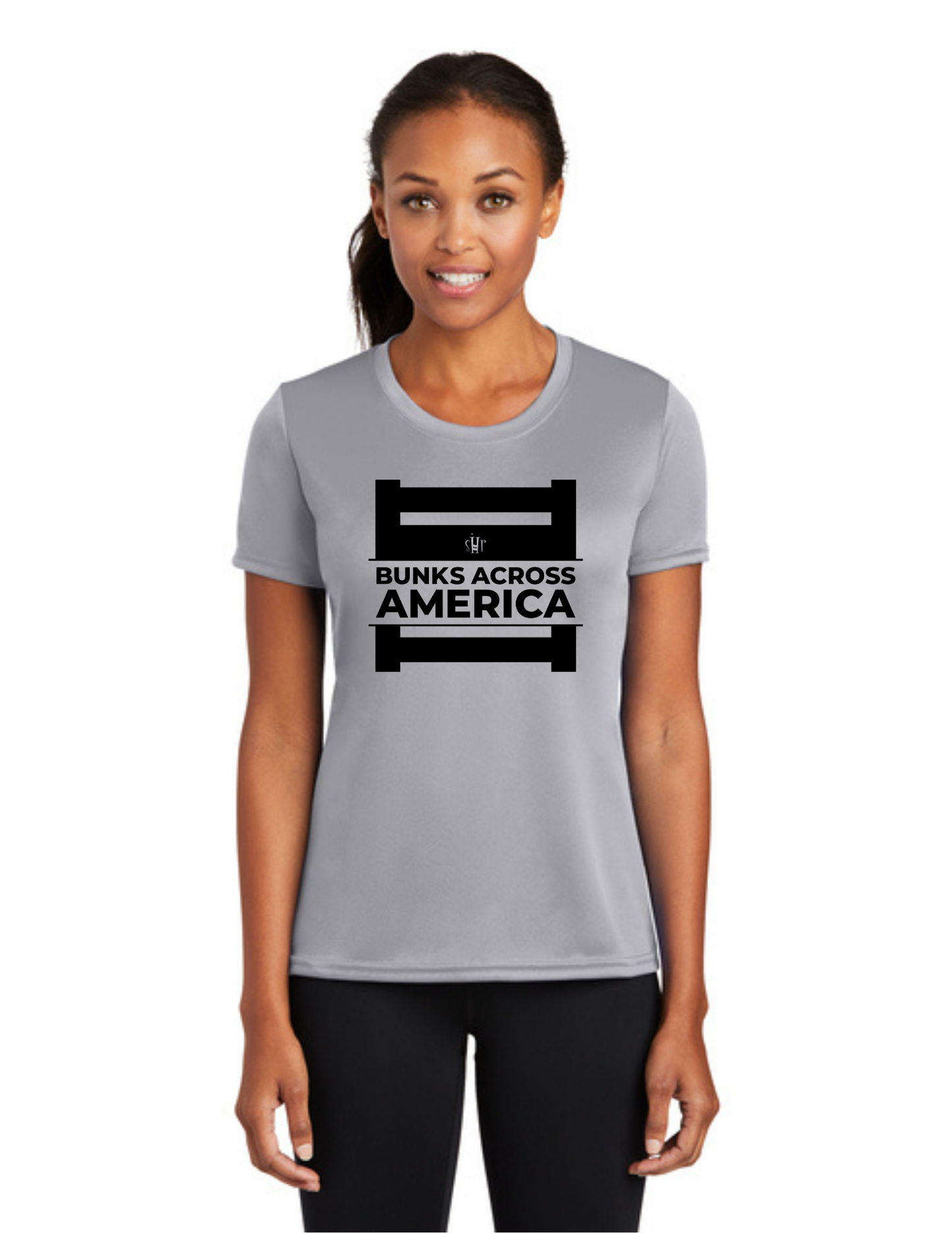 BAA 2025 - WOMEN'S Performance UV Short Sleeve - "Official BAA Logo" (SILVER)