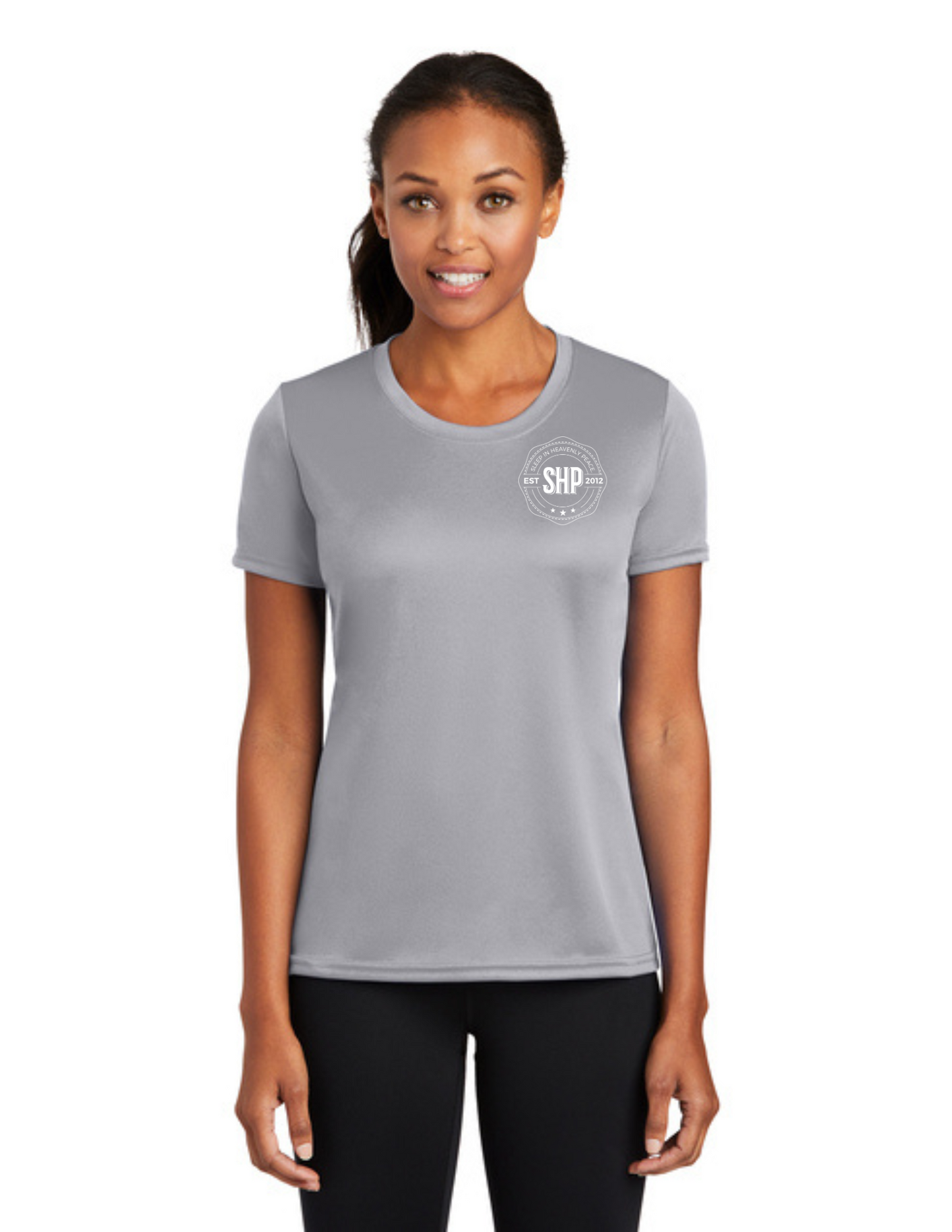 LEGACY - (WOMEN’S) Short Sleeve UV Performance Shirt (SILVER) - "ESTABLISHED" LOGO