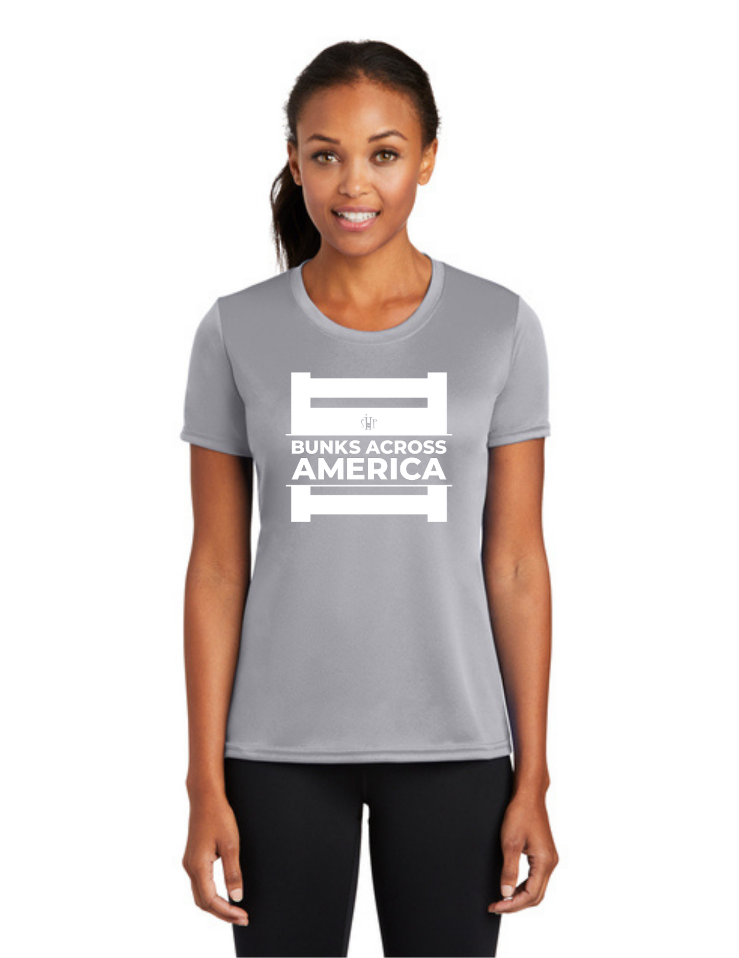 BAA 2025 - WOMEN'S Performance UV Short Sleeve - "Official BAA Logo" (SILVER)