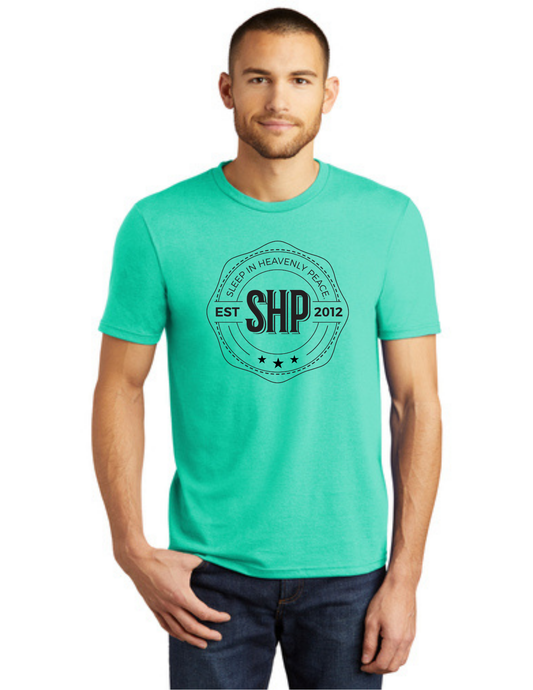 LEGACY - Short Sleeve (AQUA HEATHER) - "ESTABLISHED" LOGO