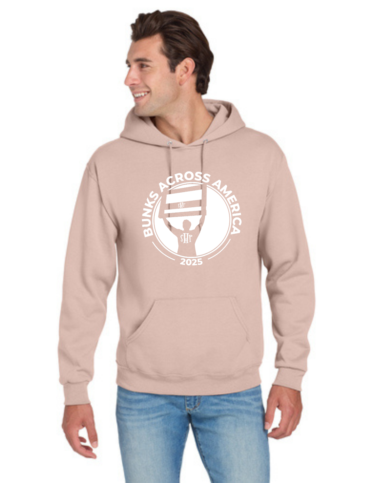 BAA 2025 - ADULT Hoodie - "Headboard Logo" (BLUSH PINK)