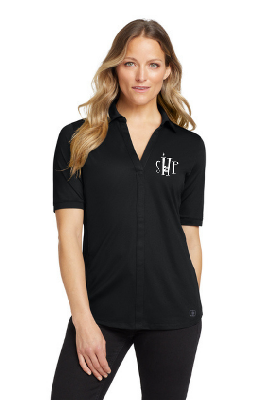 OGIO WOMEN'S Performance Polo w/ Embroidery (BLACKTOP) - "SHP" LOGO