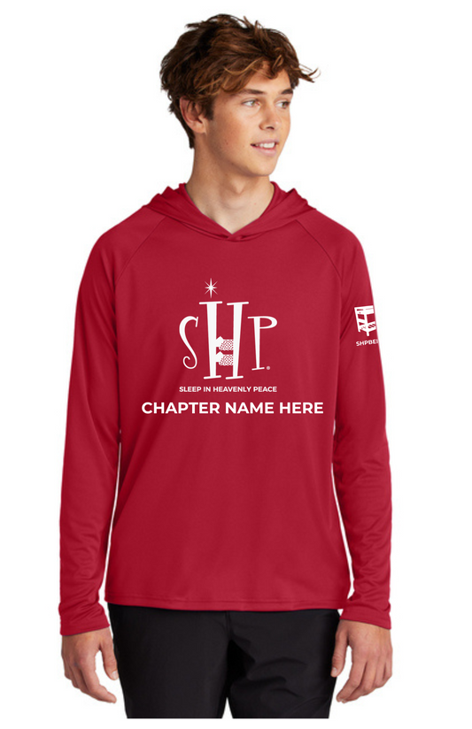 Chapter - ADULT UV Hooded Performance Pullover (RED) - "CHAPTER NAME"